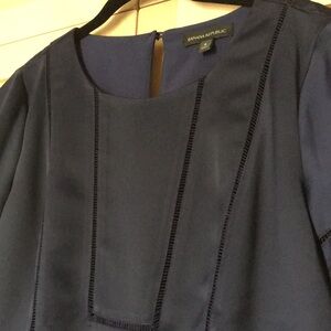 NWOT Banana Republic navy blue top